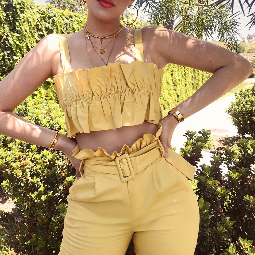 Yellow two piece set